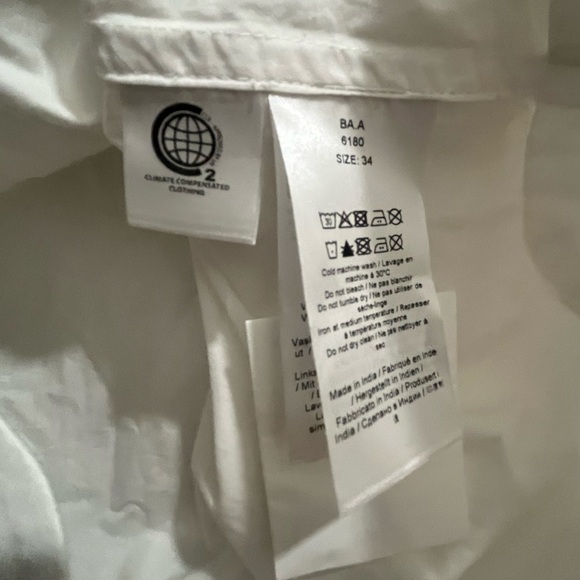 GANNI ruffle collar poplin button up NWOT size 34/ US 2 - Picture 14 of 16